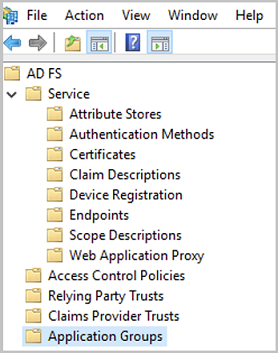 AD FS Application Groups